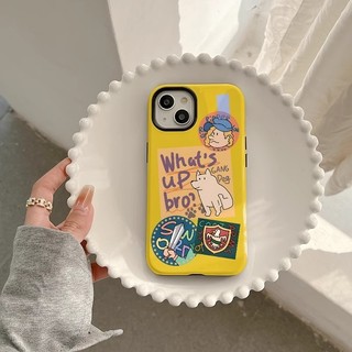 Thẻ Hoạt Hình 2 Trong 1 Cho Apple 16 Pro Max iPhone 15 Dual Layer 14 Pro Film 13 / 12 / 11 Pro Max 7 / 8p Xs Max Vỏ Bảo Vệ Chống Sốc