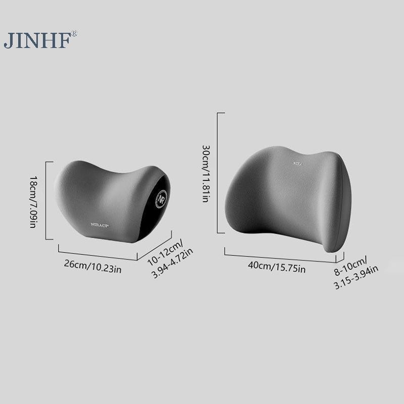 JINHF 1 Bộ Nhớ Bọt Xe Cổ Bảo Vệ Thắt Lưng Hỗ Trợ Thoáng Khí Tựa Đầu Ô Tô Đệm Giảm Căng Thẳng Ghế Ô Tô HOT