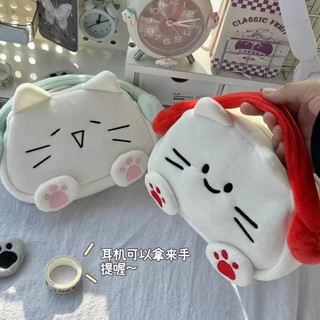 Sử Dụng Văn Phòng Dung Tích Lớn Mèo Túi Đựng Động Vật Dây Kéo Sang Trọng Hộp Đựng Kawaii Hoạt Hình Mèo Túi Trang Điểm Văn Phòng Phẩm