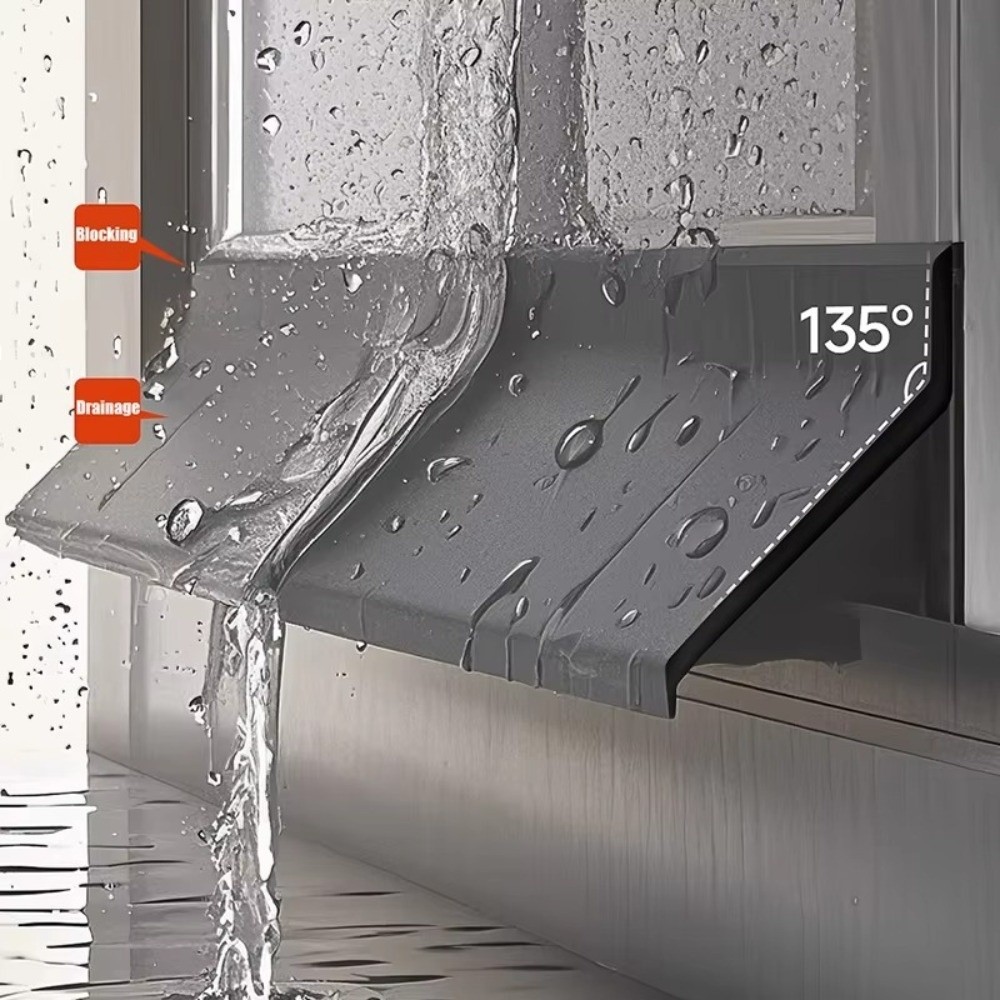 TOPTOOLCX 50cm thanh chặn nước cửa sổ, cao su chống thấm, viền kín bền, bảng mưa ngăn chảy ngược