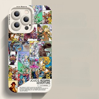 Ốp điện thoại Painted JOJO 's Bizarre Adventure cho iPhone16 / 15 / 14 / 13 / MINI / 12 / 11 / Pro MAX / X / XS / XR / 7 / 8 / 6 Vỏ bảo vệ toàn diện bằng silicon lỏng chống sốc và chống rơi