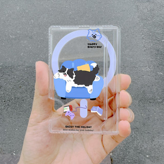 Happy Everyday Lovely Cat Wallet cho iPhone 16 15 14 13 12 16Pro Max Plus Thẻ phong cách nhựa Ví điện thoại cho vỏ bỏ túi