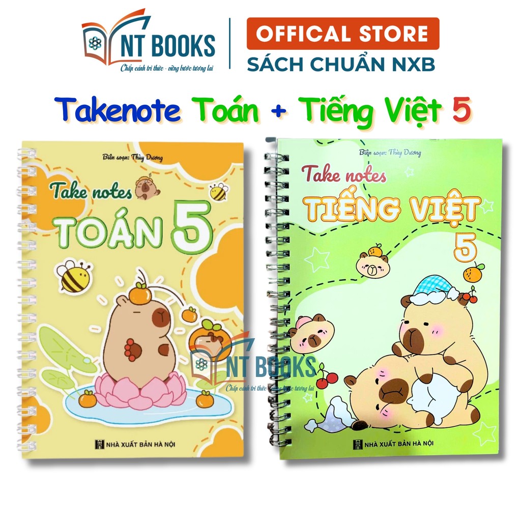 Sổ Giấy Lò Xo Take Note Lớp 5: Toán + Tiếng Việt khổ A5 (Phiên Bản Mới ...