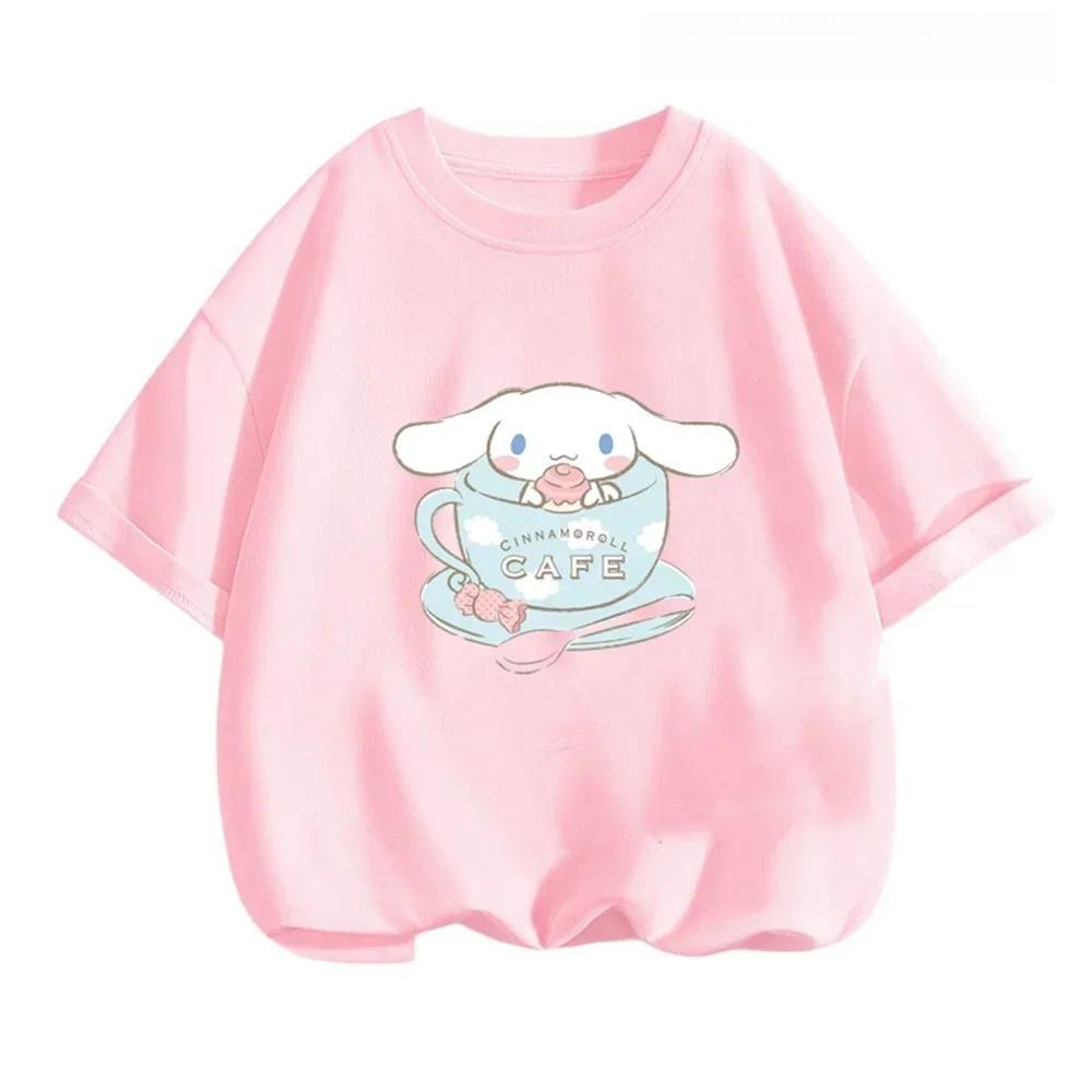 Trẻ Em 'Cinnamoroll Ngắn Tay T-Shirt Mùa Hè Phim Hoạt Hình Giản Dị Mặc Cho Bé Trai Và Bé Gái