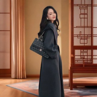 [Giảm giá khách hàng mới] Áo khoác gió len có mũ trùm đầu dành cho nữ có dây buộc phong cách mới dáng rộng thông thường