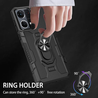 Dành Cho OPPO Reno 7 4G / Reno 8 4G / F21 Pro 4G Ốp điện thoại PC Cứng Mặt Sau TPU Mềm Cạnh Bảo Vệ Camera Giá Đỡ Nhẫn Chân Đế Chống Sốc Mỏng Vỏ