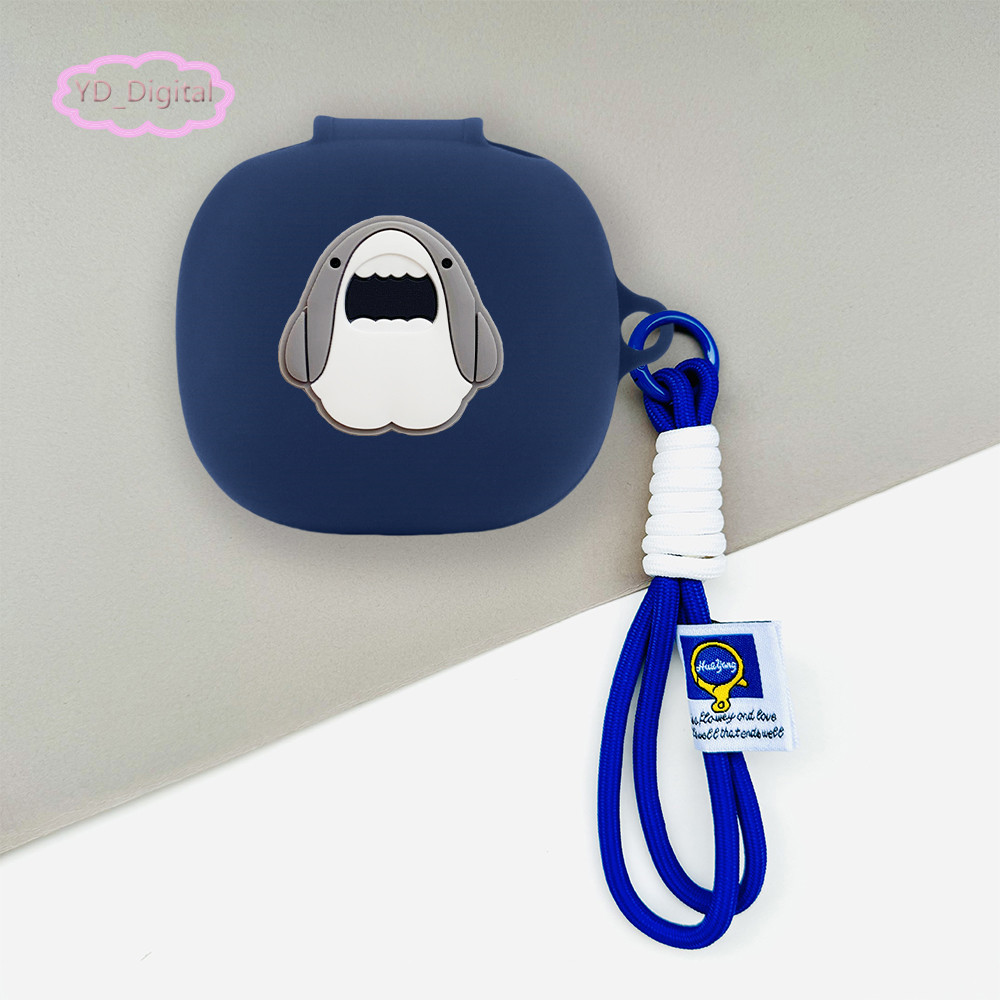 Dành cho Beats Solo Buds / Fit Pro / Studio Buds + Vỏ bảo vệ tai nghe dễ thương Tai nghe silicon Tay mềm Bảo vệ tai nghe chống sốc có mặt dây chuyền