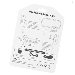 Vitoos Điện Guitar Cắm Mini Tai Nghe Amp Khuếch Đại Âm Thanh Plex Nhỏ Gọn Di Động