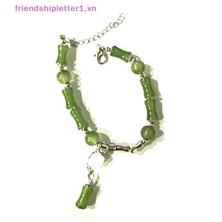 {Fh Fashion} Vòng tay đính cườm khớp tre xanh cổ điển phong cách Trung Quốc dành cho nữ Thời trang đơn giản Vòng tay hoa quyến rũ Quà tặng trang sức.