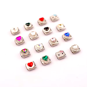 Phong Cách Ý Vòng Tay Vòng Cổ Mô Đun Lắp Ráp Cá Tính DIY Zircon Trái Tim Series Phụ Kiện Thép Không Gỉ Vòng Tay Trang Sức Phụ Kiện