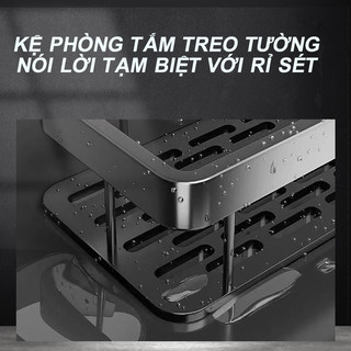 Kệ Góc Nhà Tắm Bằng Keo, Dán tường đựng đồ đa năng, Kệ Dán Tường Chất Liệu Nhôm Không Gỉ Siêu Nhẹ Để Đồ Tiện Lợi