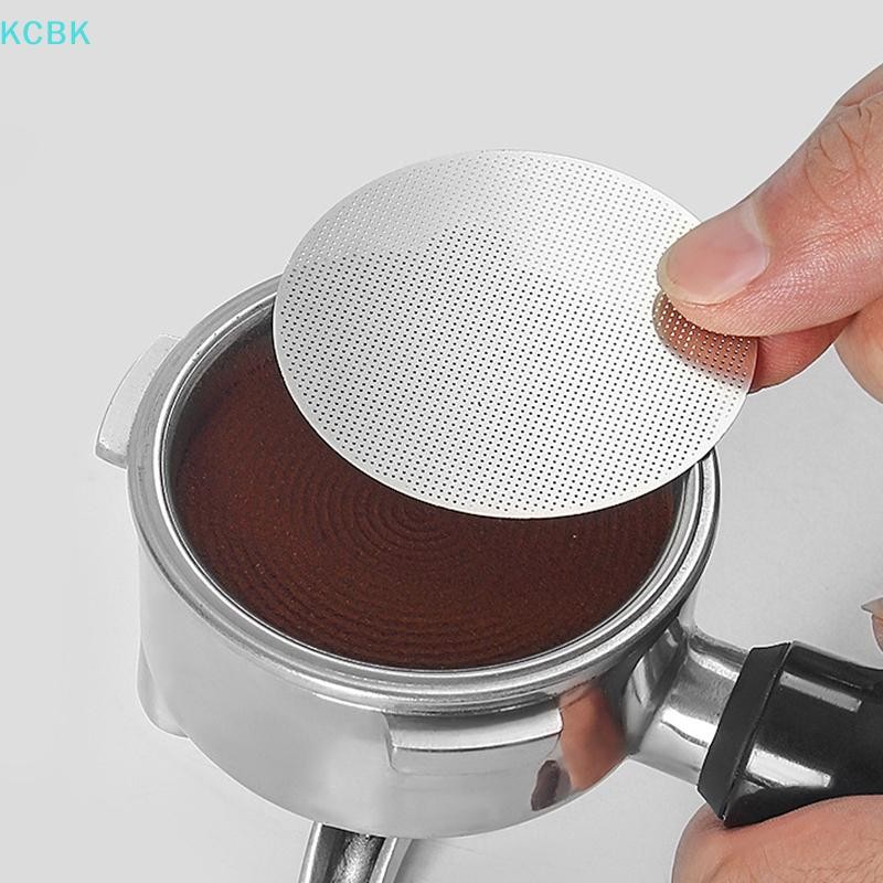 [Kc] Bộ lọc cà phê có thể tái sử dụng 51 / 53 / 58mm Lưới chịu nhiệt Nồi cà phê Bộ lọc máy pha cà phê cho tay cầm máy pha cà phê Màn hình Puck [BK]