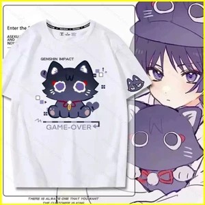 Gn Genshin Impact Wanderer Vải Cosplay Full Graphic Áo thun mùa hè Anime Tay Ngắn Top NG
