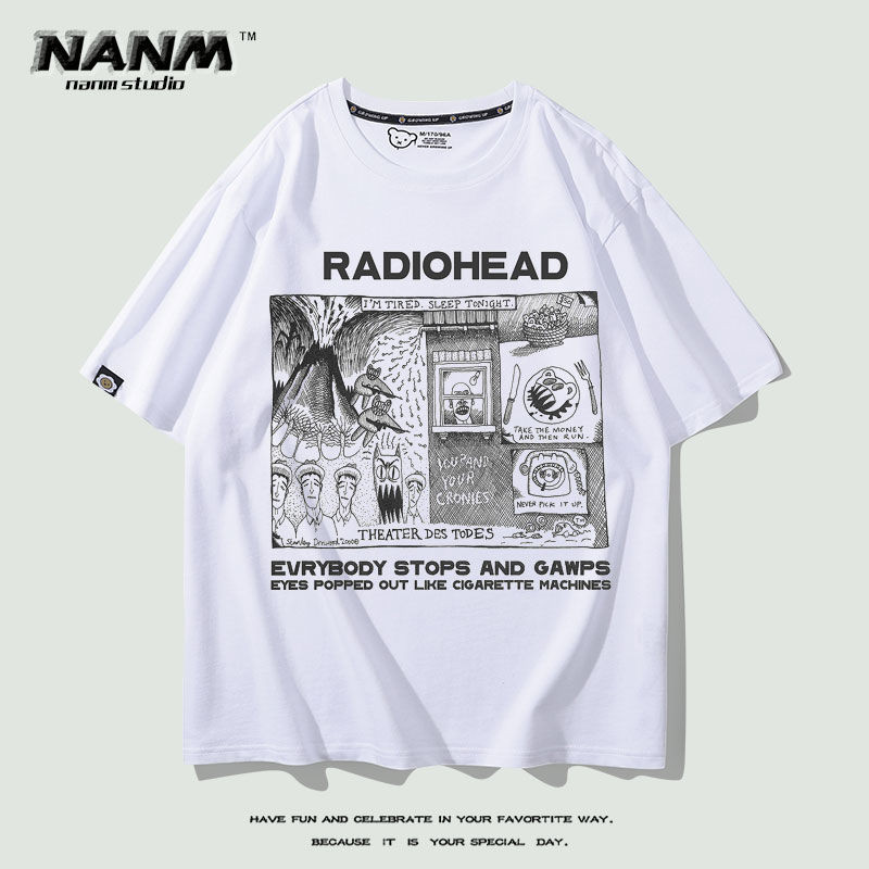Radiohead Radiohead Radiohead Rock Band Tay Ngắn Nam Tiết Kiệm Mùa Hè Áo Thun Tom York