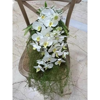 Bó hoa thác nước cho cô dâu, hoa giả, ảnh cưới, đạo cụ chụp ảnh trong studio CEVERIA C02245