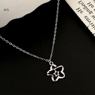 Julyhot Thời Trang Y2k Rỗng Ra Hợp Kim Ngôi Sao Mặt Dây Chuyền Vòng Cổ Cho Bé Gái Màu Bạc Đơn Giản Vòng Cổ Nữ Hợp Thời Trang Trang Trang Sức Dự Tiệc Massivedeals