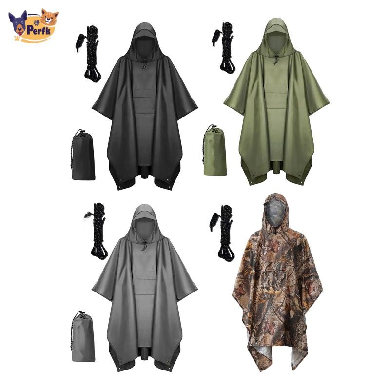 Áo mưa Poncho có mũ trùm đầu cho người lớn, che mưa, đi bộ đường dài, sự kiện thể thao, du lịch ngoài trời