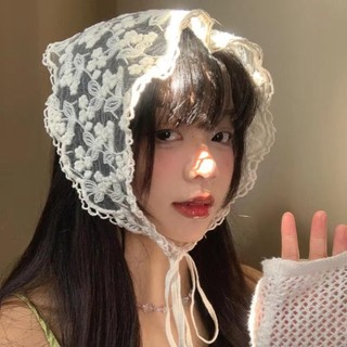 Khăn quàng cổ ren ASDFGER, Khăn trùm đầu hình tam giác cổ điển dệt hoa cho nữ, Băng đô in hình thoáng khí ngọt ngào Băng đô du lịch Ảnh Băng đô Phụ kiện tóc