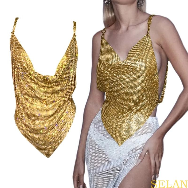 Áo Crop Top không đều SELA có dây đeo chi tiết Áo hai dây thời trang dành cho nữ