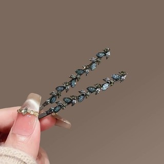 MAUROPOLI Kẹp Tóc Lá Thủy Tinh Một Từ Bên Gãy Cao Cấp Phong Cách Mới Nữ Mũ Đội Đầu