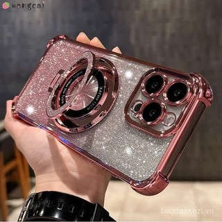 Cho Oppo RENO 13F 13 A5 PRO f A60 reno13 trường hợp điện thoại với từ tính thu hút chủ đứng vàng mạ sáng bóng sáng long lanh sang trọng chống rơi mềm vỏ trường hợp vỏ ốp lưng