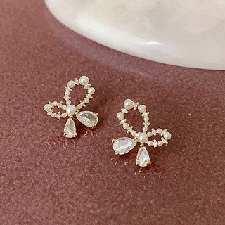 Siêu Nhấp Nháy Kim Cương Giả Bông Tai Cao Cấp Nhẹ Sang Trọng Niche Bông Tai Thời Trang Đơn Giản
