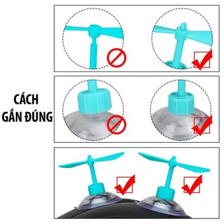 Chong chóng Doremon gắn mũ bảo hiểm dễ thương, phụ kiện trang trí mũ siêu cute