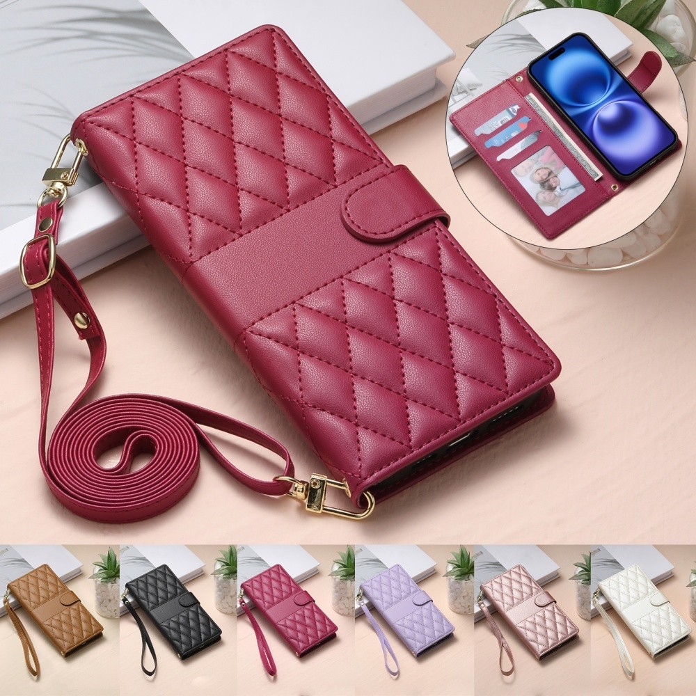 Dành Cho Redmi A3 14C 13C 12 Note 14 13 Pro + 4G 5G Da PU Lật Bao Từ Ví Điện Thoại Có Khe Cắm Thẻ Túi Mềm Vỏ TPU Đứng Dây Đeo Tay