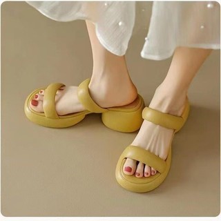 Giày cao gót mũi tròn chunky cho nữ, kiểu dáng slip-on, có quai