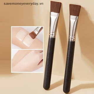 [savemoneyeveryday] 1 Bàn Chải Kem Che Khuyết Điểm Tay Cầm Bằng Gỗ Cọ Trang Điểm Mặt nạ Mềm Bàn Chải Bùn Dụng Cụ Mỹ Phẩm [vn]