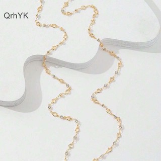 Thời Trang Nhà Máy Thời Trang Nhiều Màu Sắc Giả Pha Lê Dài Hình Chữ Y Vòng Cổ Kim Loại Xương Đòn Dây Chuyền Ngày Lễ Trang Sức Cơ Thể QrhYK