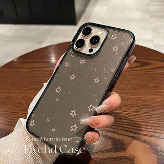 Ins Hàn Quốc Đơn Giản Ngôi Sao Hồng Bling Vỏ Cao Cấp Cho iPhone 11 16 16E 15 14 13 12 Pro Xs Max XR X 7 8 Plus SE Vỏ Điện Thoại TPU Mềm Bảo Vệ Nhật Bản Lấp Lánh Trường Hợp HD Clear Cover
