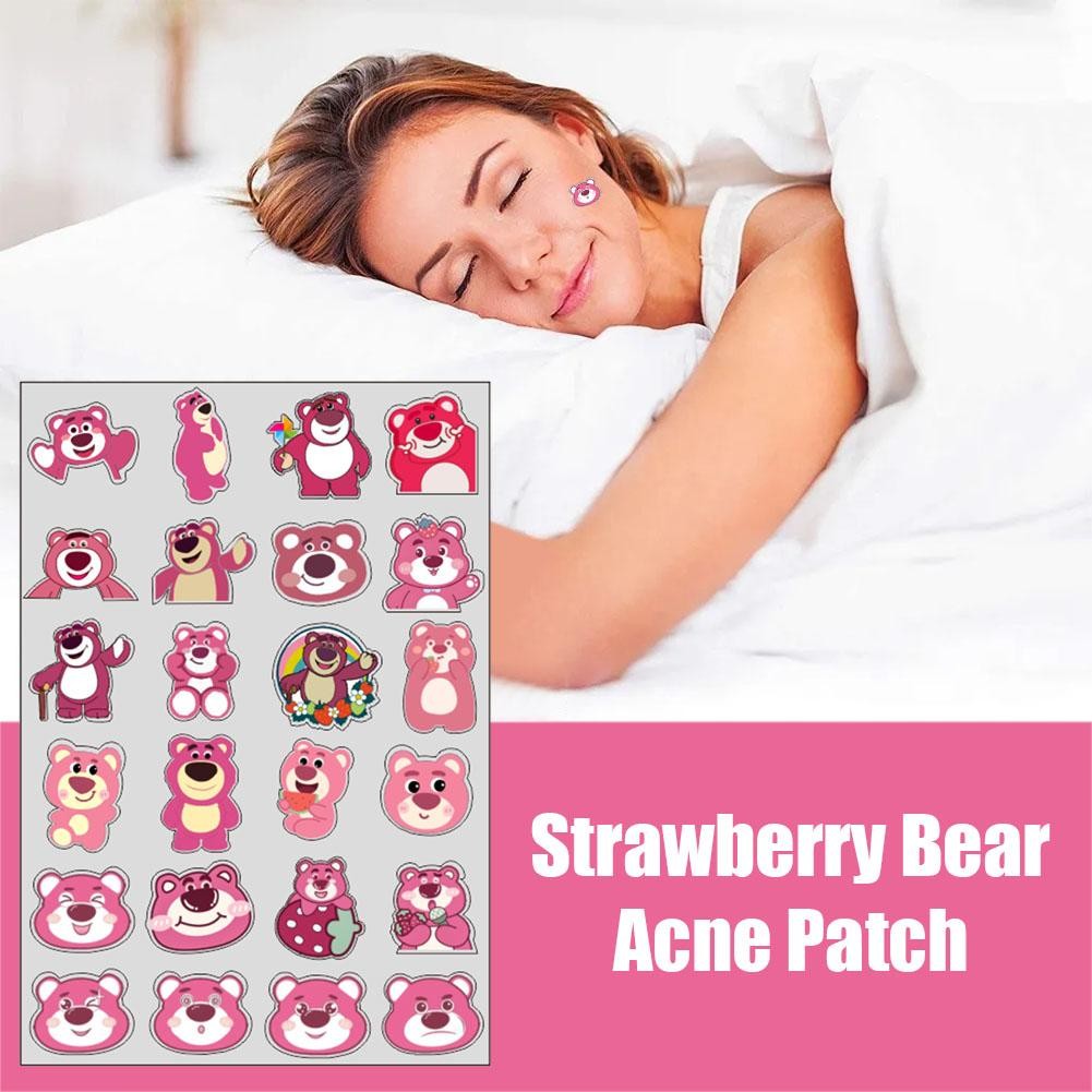 Dâu Gấu Mụn Miếng Dán Màu Pe Acne Sticker Miếng Dán Mụn Hoạt Hình V8m4