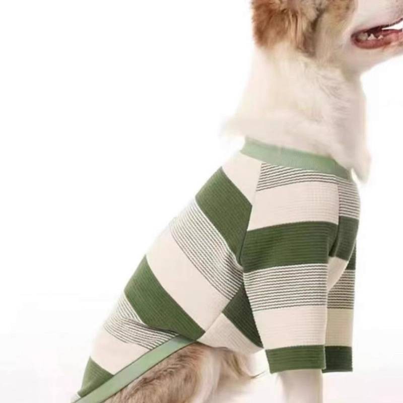 【Ready Stock】 Fashion Stripes Pet Vest Applicable to a Variety of Medium-Sized Dog Border Collie Retro Classic Look Dog Clothes Summer Thin ssRg