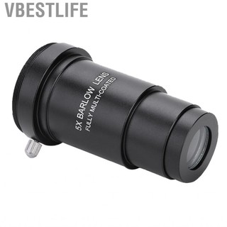 VBESTLIFE Ống kính Barlow Hợp kim nhôm 5x Đa lớp Độ phóng đại 1,25 5X