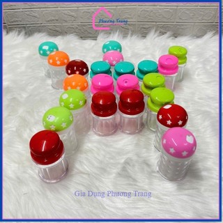Combo 10 Hũ đựng tăm hạt tiêu , Hủ đựng tăm tiêu eo nắp màu làm từ Nhựa Việt Nhật Cao Cấp - Phương Trang