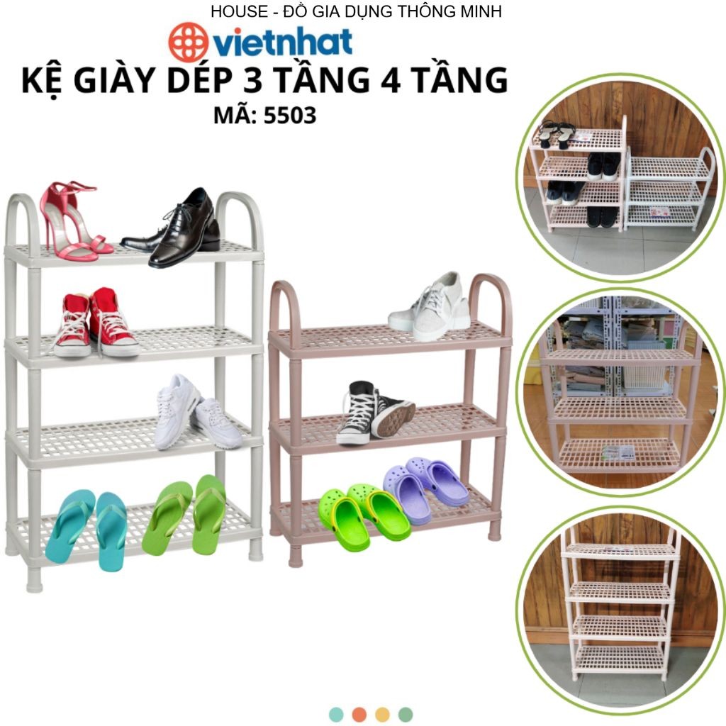 Kệ Đựng Giày Dép 3 tầng 4 tầng Chính Hãng VIỆT NHẬT