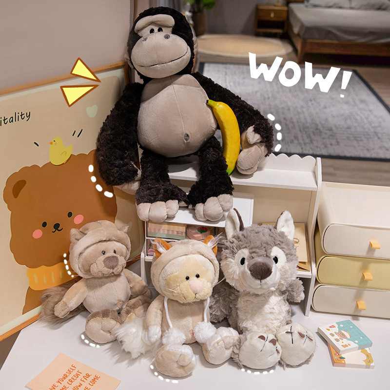 Tanuki King Kong Winnie Wolf Búp bê sang trọng Tanuki King Kong Winnie Wolf Đồ chơi sang trọng mềm Đồ chơi sang trọng Đồ chơi sáng tạo Gối Sofa Phòng ngủ Đầu giường Quà tặng trang trí Quà tặng cho trẻ em Quà tặng sinh nhật