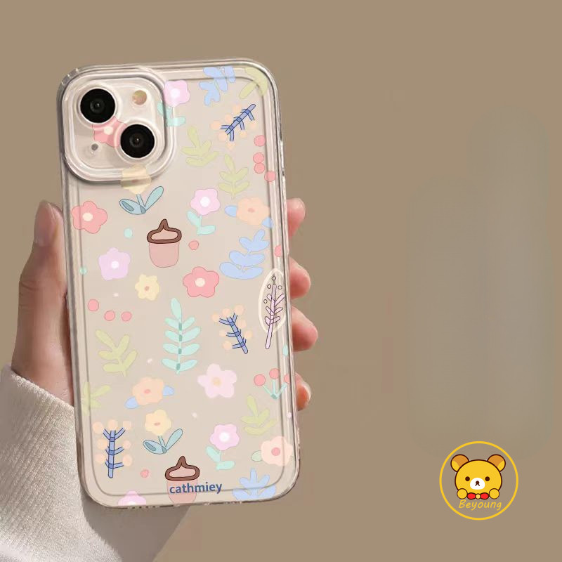 Ốp Điện Thoại Trong Suốt Hoa Tươi Nhỏ Phong Cách Hàn Quốc Cho Redmi 15C 15 A5 Note 15 14 Pro Plus K90 Pro Max K80 K70 Ultra K70E Turbo 4 Pro 5G 4G Hoa Mềm Vỏ Chống Rơi Thời Trang