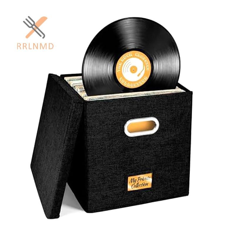 Rrlnmd 12 Inch Vinyl Ghi Lưu Trữ Hộp Có Nắp Và Tay Cầm Chống Bụi Thời Trang Và Thiết Thực LP Ghi Tổ Chức Cho Hồ Sơ MỚI
