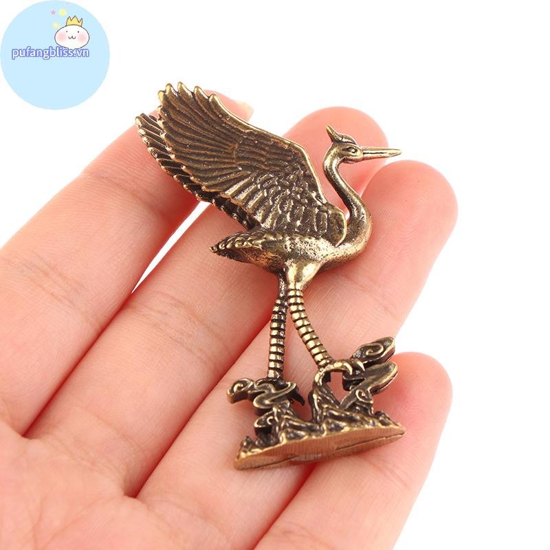 Pufangbliss 1 Đồng Cần Cẩu Tượng Nhỏ Để Bàn Đồ Trang Trí Trang Trí Phòng Khách VN
