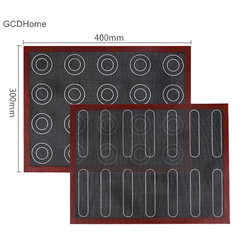 Thảm nướng bánh silicon đục lỗ GCDHome Thảm làm bánh chịu nhiệt 40x30 HOT