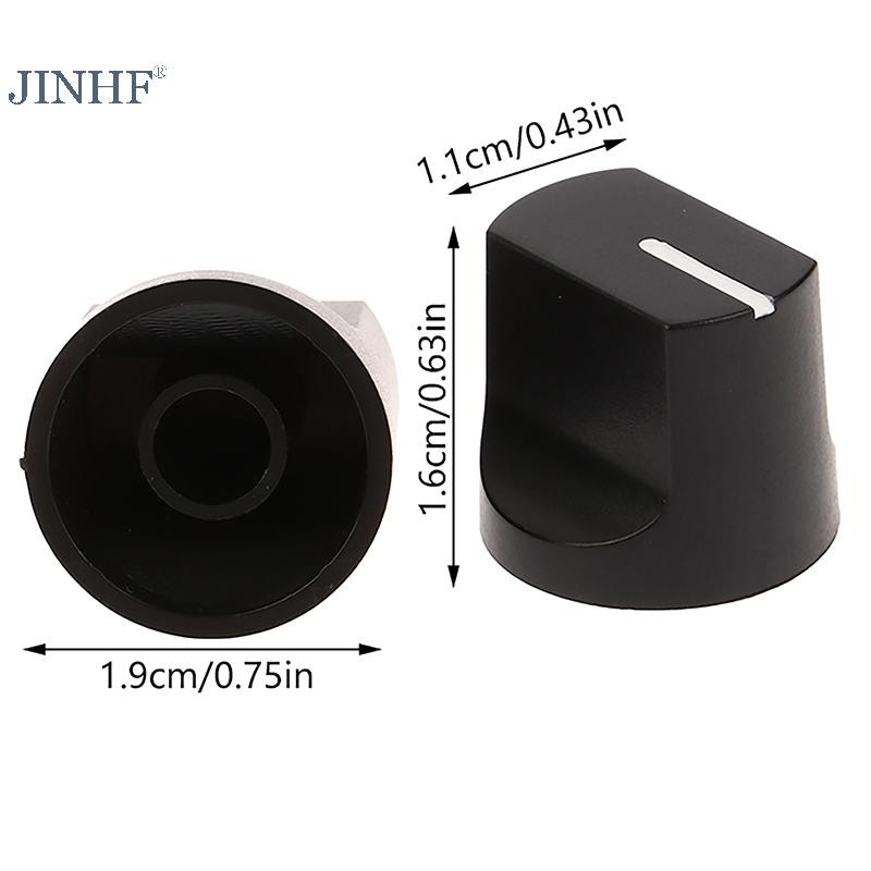 JINHF 5 Cái Mỏ Vịt Loại Núm 19 * 16mm Điện Áp Bakelite Núm Mã Hóa Ban Nhạc Trục Hoa Lỗ 6mm Núm HOT