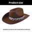 Woke Đinh tán thanh lịch Homburg Maillard Mũ tạo kiểu với đinh tán tán quyến rũ rộng vành Mũ phương Tây để mặc thường ngày