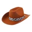 Woke Đinh tán thanh lịch Homburg Maillard Mũ tạo kiểu với đinh tán tán quyến rũ rộng vành Mũ phương Tây để mặc thường ngày