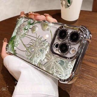 Ốp Điện Thoại Hoa Sang Trọng Cho iPhone 11 16 15 14 13 12 Pro Xs Max XR X 7 8 Plus HD Trong Suốt Vỏ TPU Mềm Vỏ Điện Thoại Di Động Chống Sốc Ốp Lưng Bảo Vệ