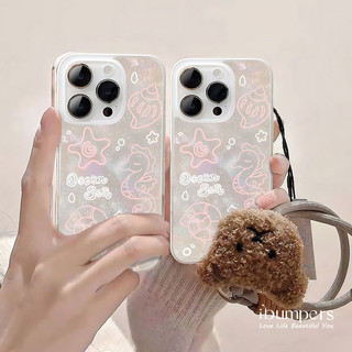 ibumpers Ốp Điện Thoại iPhone Dreamy Romantic Ocean Pattern Ốp Lưng Trong Suốt Nhám Mờ Chống Bẩn Chống Sốc Cho IPhone 16 15 14 12 13 11 Pro Max IP 7 8 Plus X XS XR