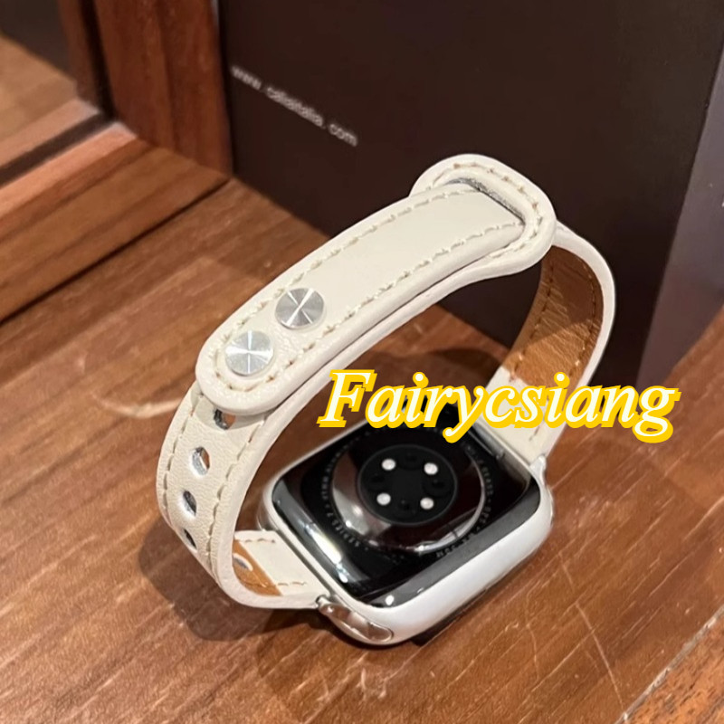 Dây đeo bằng da mỏng S11 cho Apple Watch Series 10 46mm 42mm 49mm 45 44mm 38 40 41mm Vòng tay IWatch Series Ultra2 9 8 7 6 5SE