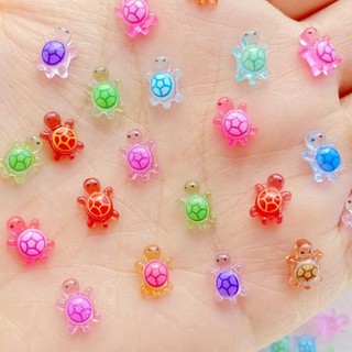 [Còn hàng] PURECOTTON0 100 Con Rùa Dạ Quang, Động Vật Nhựa Mini Màu Dopamine Hoạt Hình, Các Bức Tượng Nhỏ Phát Sáng Trong Tối DIY Dễ Thương Trang Trí Sân Vườn Cổ Tích