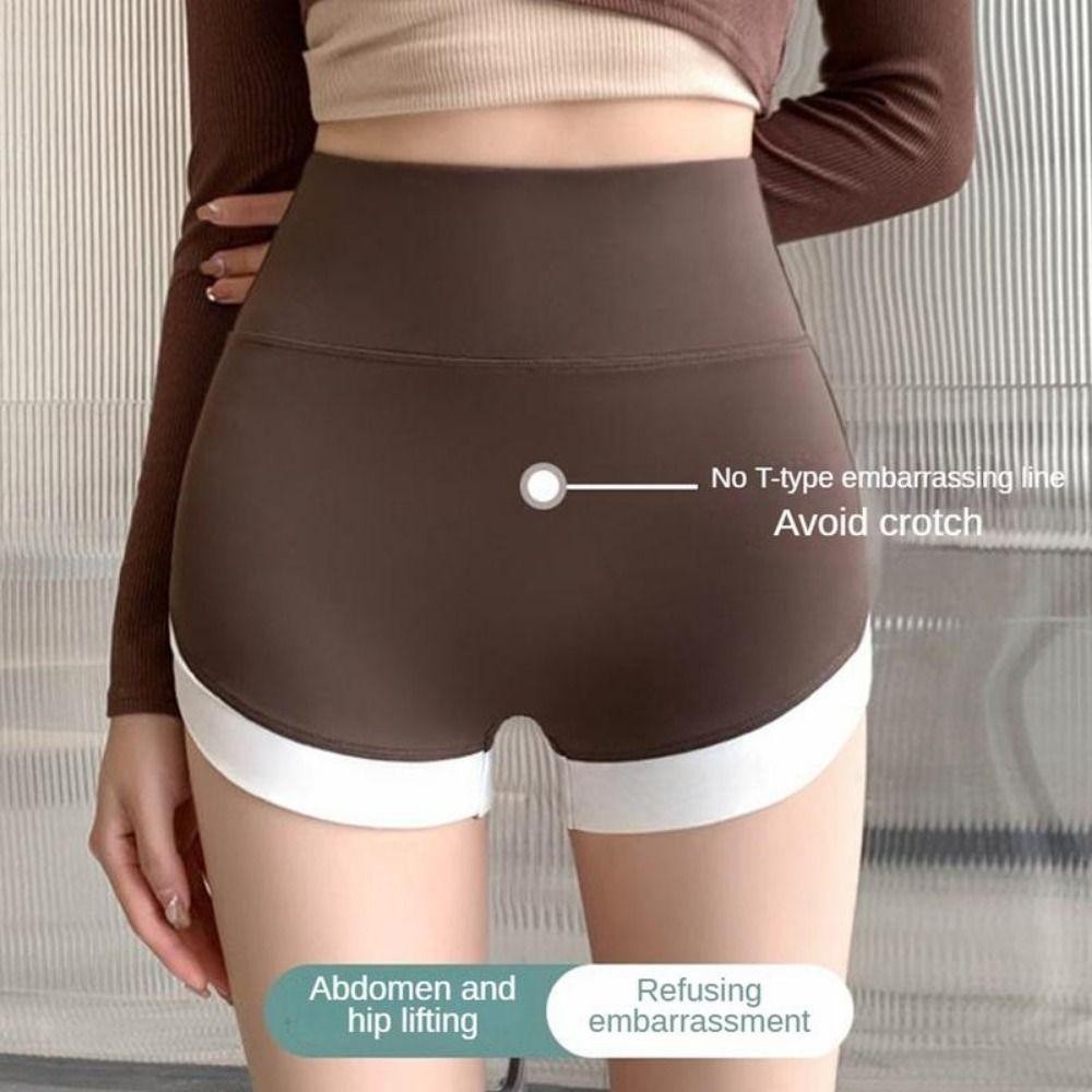 [DEMO3] Quần short thể thao, Quần cá mập thoáng khí liền mạch, Quần an toàn Yoga khô nhanh eo cao Định hình cơ thể